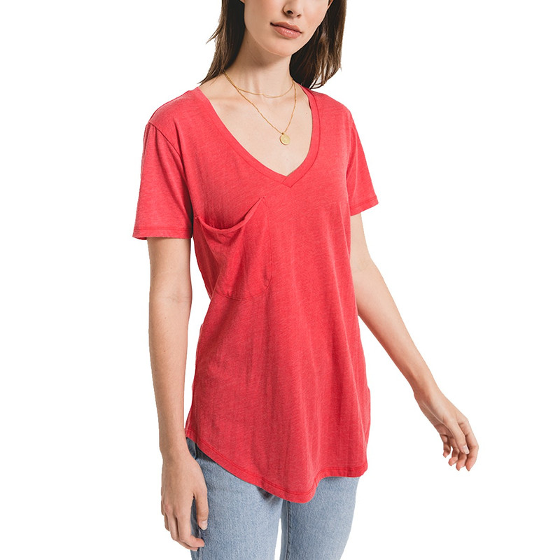 Z Supply The Pocket Tee in Tomato Color